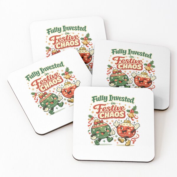 Item preview, Fully Invested in Festive Chaos Funny Christmas Ornament Holiday Art designed and sold by inkoutninja.