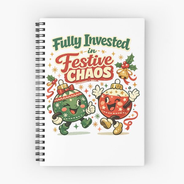 Item preview, Fully Invested in Festive Chaos Funny Christmas Ornament Holiday Art designed and sold by inkoutninja.