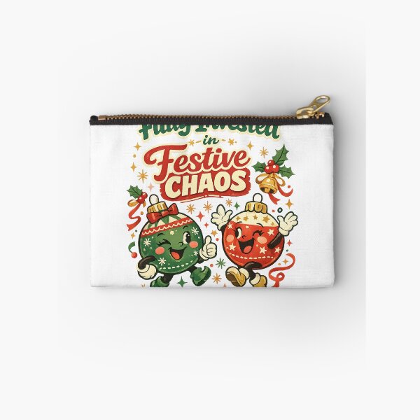 Item preview, Fully Invested in Festive Chaos Funny Christmas Ornament Holiday Art designed and sold by inkoutninja.