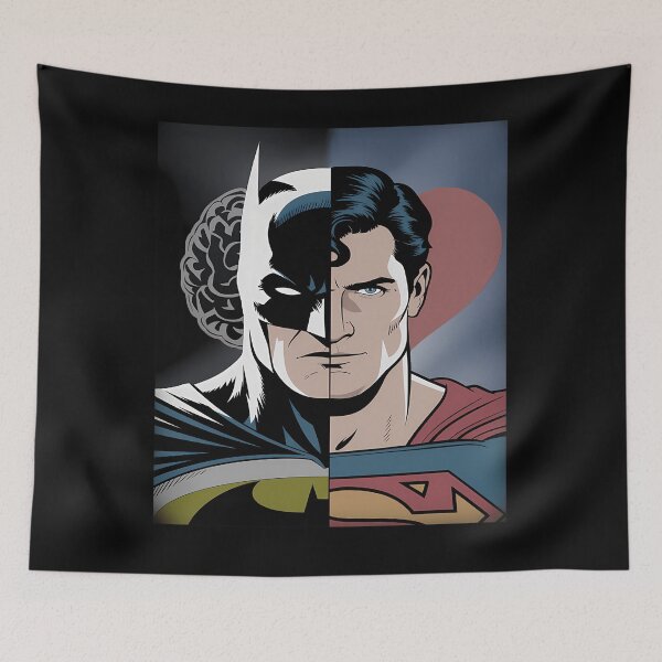 Artikelvorschau, Die Dualität von Batman und Superman entworfen und verkauft von designs-leung.