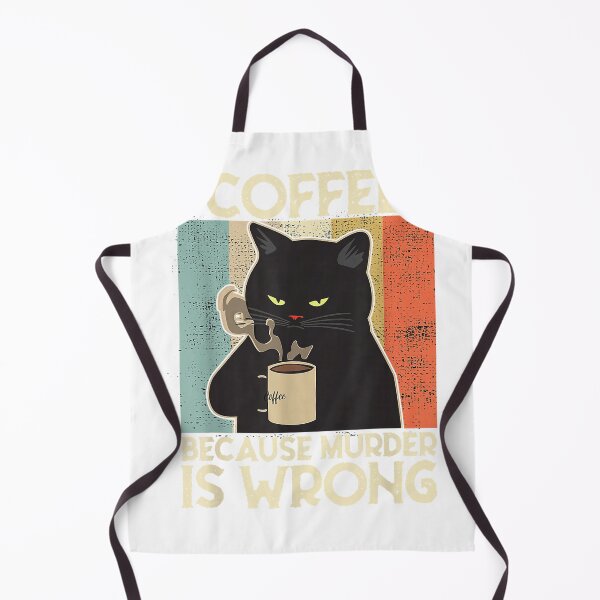 Item preview, Coffee Because Murder Is Wrong Women's Vintage Cat Coffee T-Shirt designed and sold by TheMAQ.