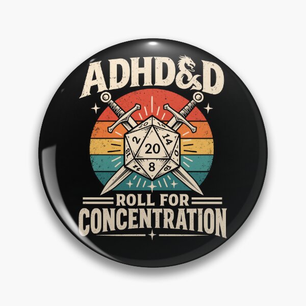 Item preview, ADHD&D Roll For Concentration ADHD Dungeons And Dragons designed and sold by gordonbwyashop.