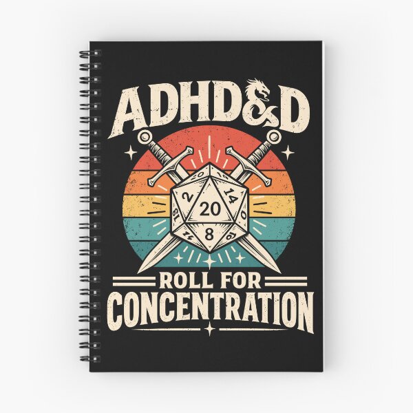 Item preview, ADHD&D Roll For Concentration ADHD Dungeons And Dragons designed and sold by gordonbwyashop.