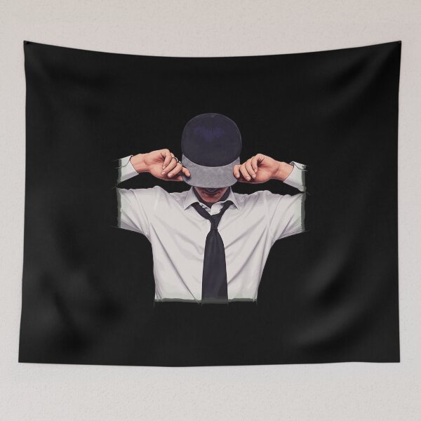 Item preview, Mysterious Man in Hat White Shirt Tie designed and sold by BoomCaesa.
