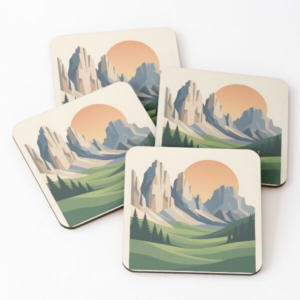 Item preview, Dolomites Italy Vintage Travel Poster - Minimalist Mountain Art Print designed and sold by DuckOddity.