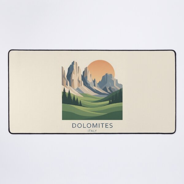 Item preview, Dolomites Italy Vintage Travel Poster - Minimalist Mountain Art Print designed and sold by DuckOddity.