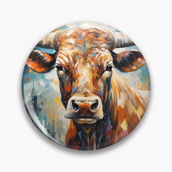 Item preview, Colorful Longhorn Bull Urban Abstract Portrait designed and sold by GutyzDesignsES.