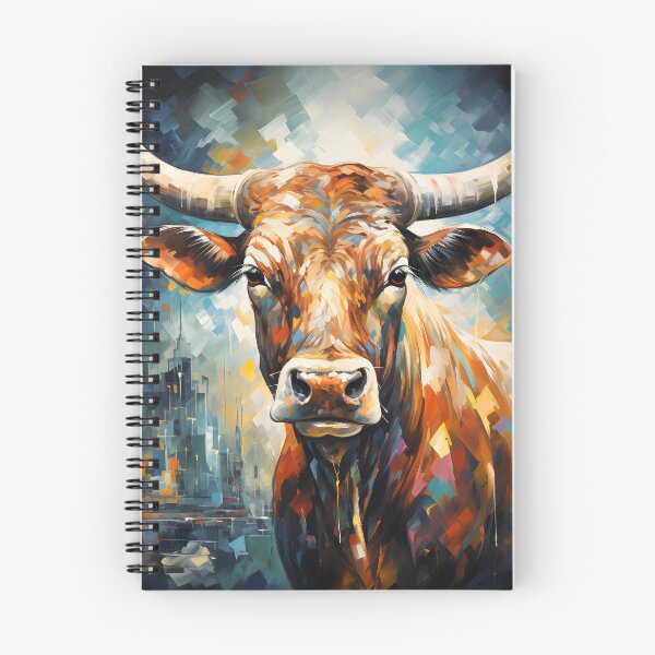 Item preview, Colorful Longhorn Bull Urban Abstract Portrait designed and sold by GutyzDesignsES.