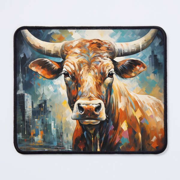 Item preview, Colorful Longhorn Bull Urban Abstract Portrait designed and sold by GutyzDesignsES.