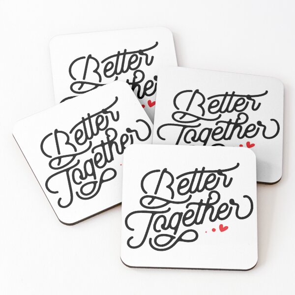 Item preview, Better Together Romantic Cursive Calligraphy Typography Design designed and sold by oneTWE12VE.