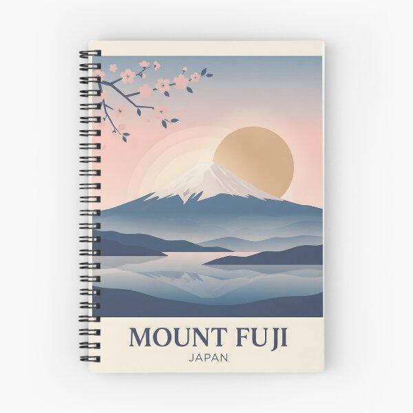 Item preview, Mount Fuji Japan Vintage Travel Poster - Minimalist Volcano Art Print designed and sold by DuckOddity.