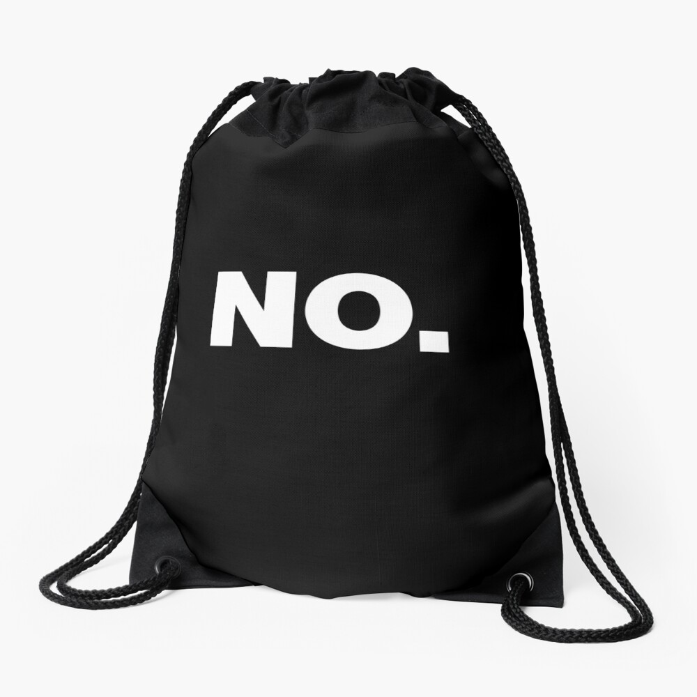 NO Office Introvert Grumpy Design Drawstring Bag