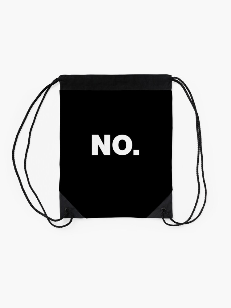 Alternate view of NO Office Introvert Grumpy Design Drawstring Bag