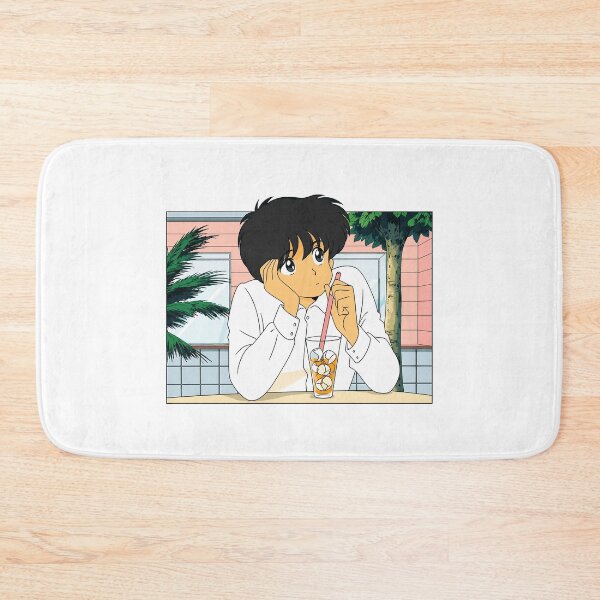 Item preview, Retro Anime Boy Drinking Iced Drink Art designed and sold by yabrookings.