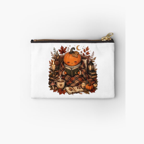 Item preview, Cute Cozy Pumpkin Reading Spellbook Mug  Witchy Autumn Book Lover Coffee Cup with Mushrooms and Candles designed and sold by FestivityFinds.