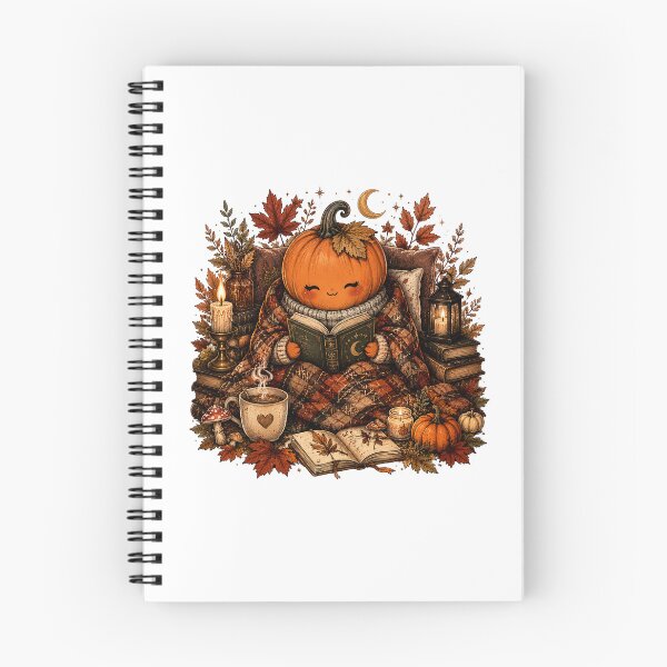 Item preview, Cute Cozy Pumpkin Reading Spellbook Mug  Witchy Autumn Book Lover Coffee Cup with Mushrooms and Candles designed and sold by FestivityFinds.