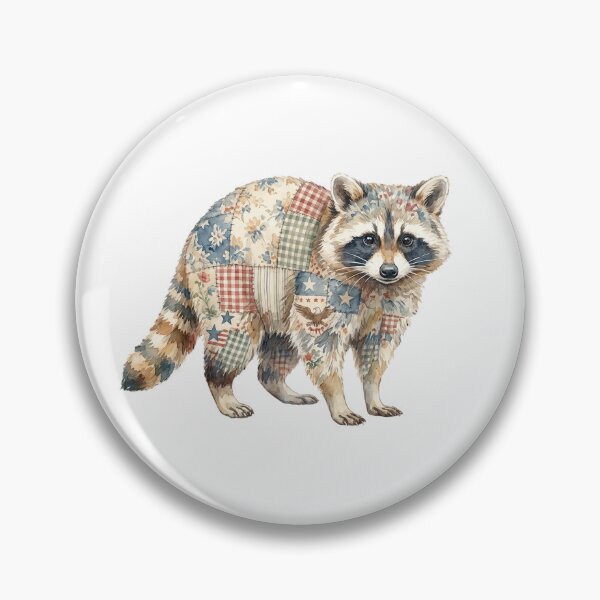 Item preview, Patchwork Quilt Raccoon designed and sold by Roy & Tiffany.