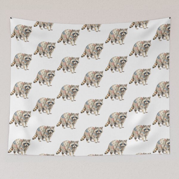 Item preview, Patchwork Quilt Raccoon designed and sold by Roy & Tiffany.