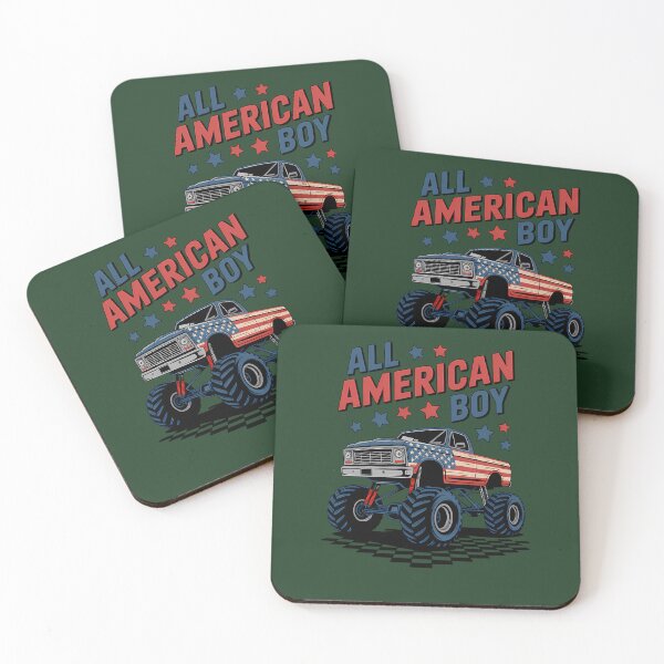 Item preview, America Monster Truck 4Th Of July Boys Usa Flag 507 designed and sold by TDSPrints.