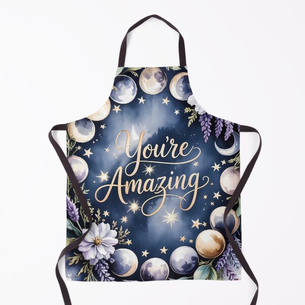 Item preview, You're Amazing Moon Phases Watercolor Lettering Art designed and sold by SellingWSarah17.