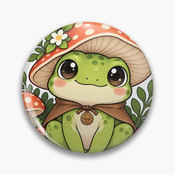 Item preview, Cottagecore Mushroom Guardian Frog designed and sold by manszoank.