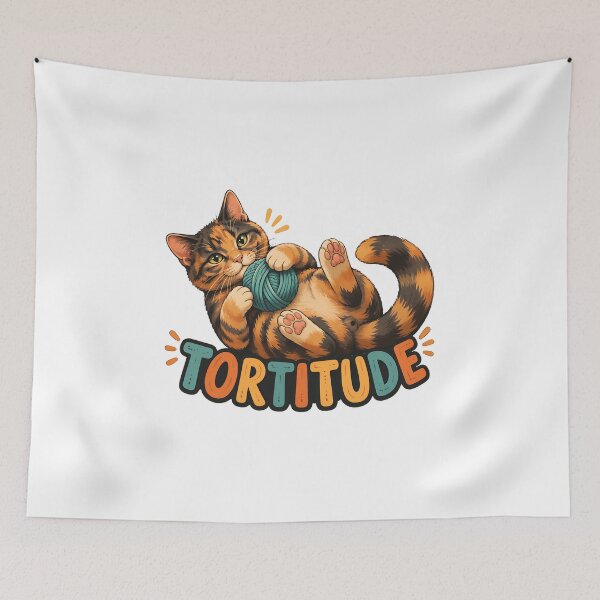 Item preview, Calico Cat Tortitude Funny Pun Art designed and sold by OlyvieArt.