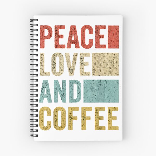 Item preview, Coffee Lover Funny Barista Retro Peace Love And Coffee T-Shirt designed and sold by KTY-NUSS.
