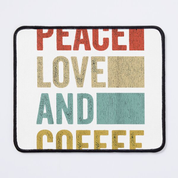 Item preview, Coffee Lover Funny Barista Retro Peace Love And Coffee T-Shirt designed and sold by KTY-NUSS.