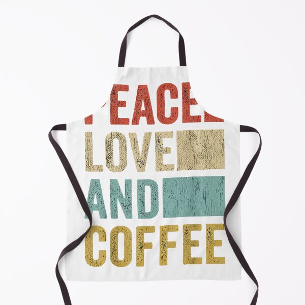 Item preview, Coffee Lover Funny Barista Retro Peace Love And Coffee T-Shirt designed and sold by KTY-NUSS.