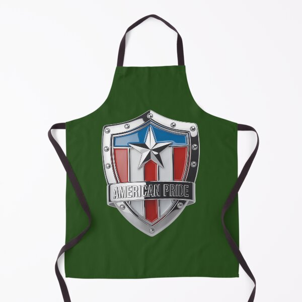 Item preview, American Pride Chrome Shield Emblem Patriotic 368 designed and sold by TDSPrints.