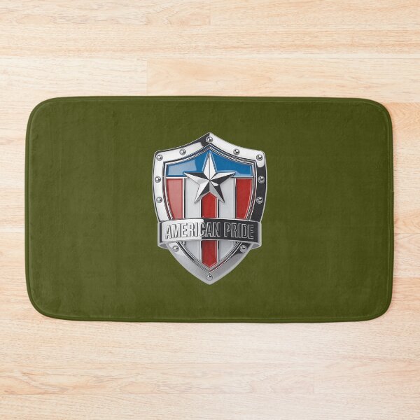 Item preview, American Pride Chrome Shield Emblem Patriotic 368 designed and sold by TDSPrints.
