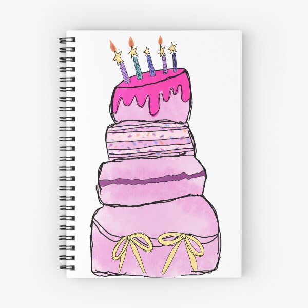 Item preview, Pink birthday cake designed and sold by Moodymae.