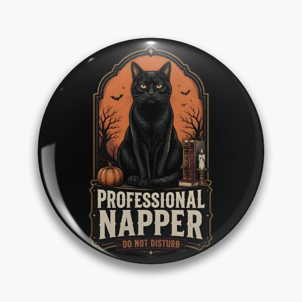 Item preview, Professional Napper — Black Cat Halloween designed and sold by OliviaHayesArt.