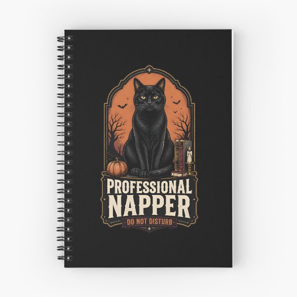 Item preview, Professional Napper — Black Cat Halloween designed and sold by OliviaHayesArt.