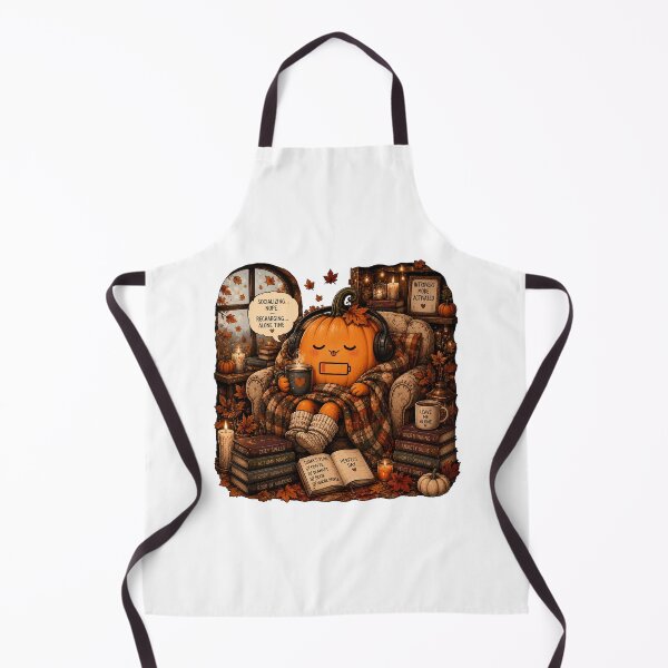 Item preview, Introvert Pumpkin Recharging Social Battery Cozy Autumn designed and sold by FestivityFinds.