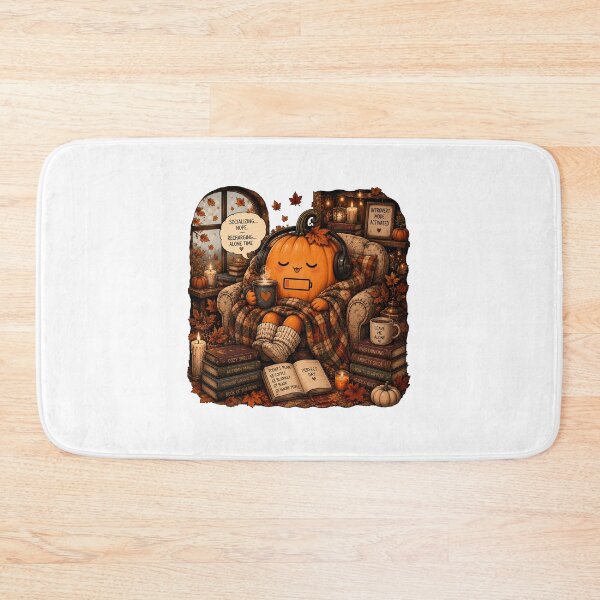 Item preview, Introvert Pumpkin Recharging Social Battery Cozy Autumn designed and sold by FestivityFinds.