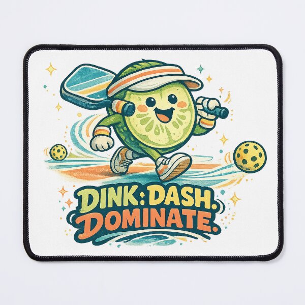 Item preview, Dink Dash Dominate Funny Pickleball Pickle Player Sports Art Design designed and sold by inkoutninja.