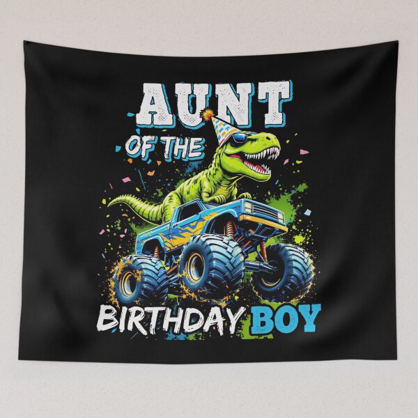 Item preview, Aunt of the Birthday Boy Monster Truck Dinosaur Party T Rex designed and sold by MarlaMaloneShop.