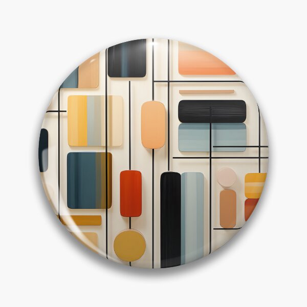 Item preview, Mid Century Modern Rounded Rectangle Geometric Abstract designed and sold by GutyzDesignsES.