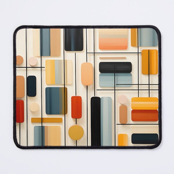 Item preview, Mid Century Modern Rounded Rectangle Geometric Abstract designed and sold by GutyzDesignsES.