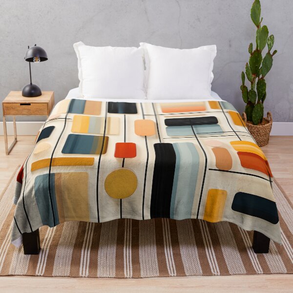 Item preview, Mid Century Modern Rounded Rectangle Geometric Abstract designed and sold by GutyzDesignsES.