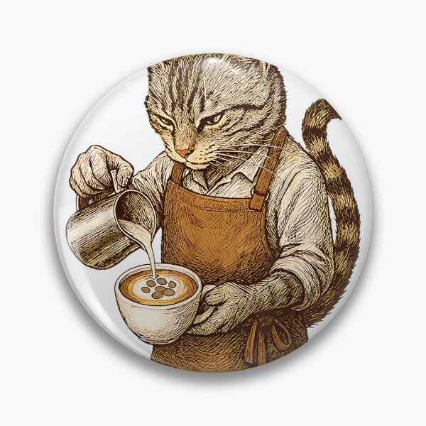 Item preview, Cat Barista Coffee Lover Funny Vintage Cafe Art T-Shirt designed and sold by TheStephenBolin.