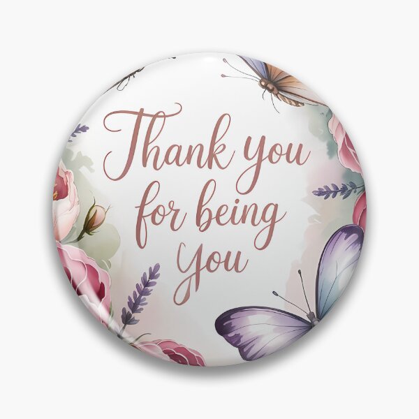 Item preview, Thank You for Being You Peony and Butterfly Watercolor Art designed and sold by SellingWSarah17.