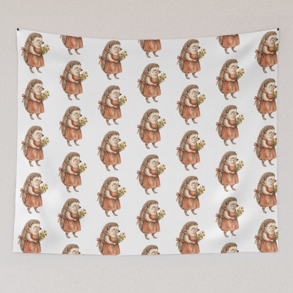 Item preview, Hedgehog Flower Apron designed and sold by Roy & Tiffany.