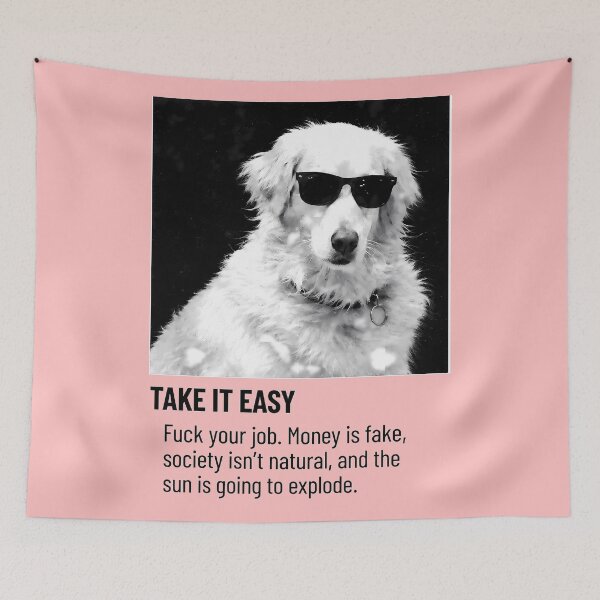 Item preview, Cool Dog Take It Easy designed and sold by Ribeiro-Art.