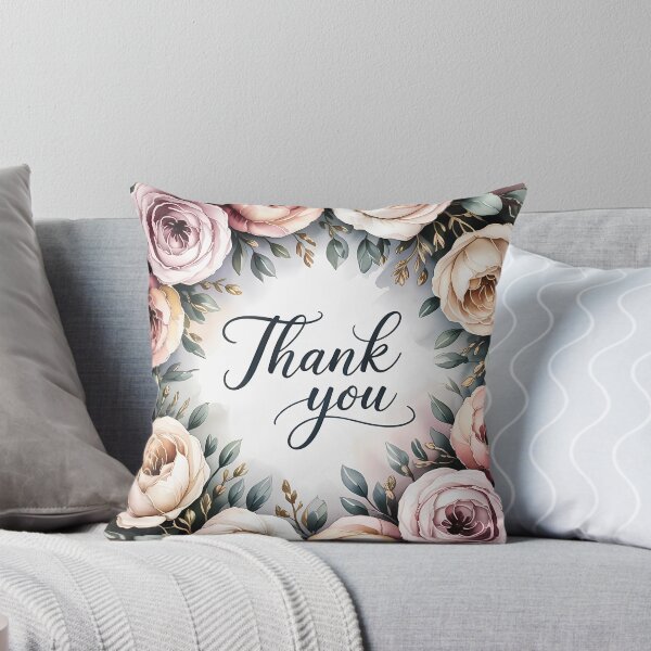 Item preview, Elegant Rose Wreath Watercolor Thank You Card Art designed and sold by SellingWSarah17.