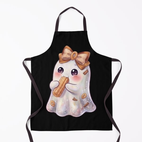 Item preview, Cute Kawaii Ghost Eating a Churro Design / Baking / Halloween / Aesthetic stickers for journaling  / Foodie / Tops / Funny / T-shirts mugs stickers phone case hardcover journal poster designed and sold by TeenLake.