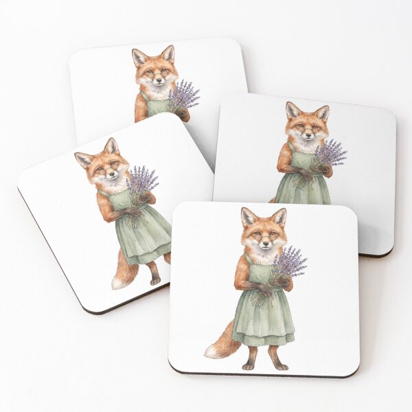 Item preview, Fox Lavender Apron designed and sold by Tiffany Roy.
