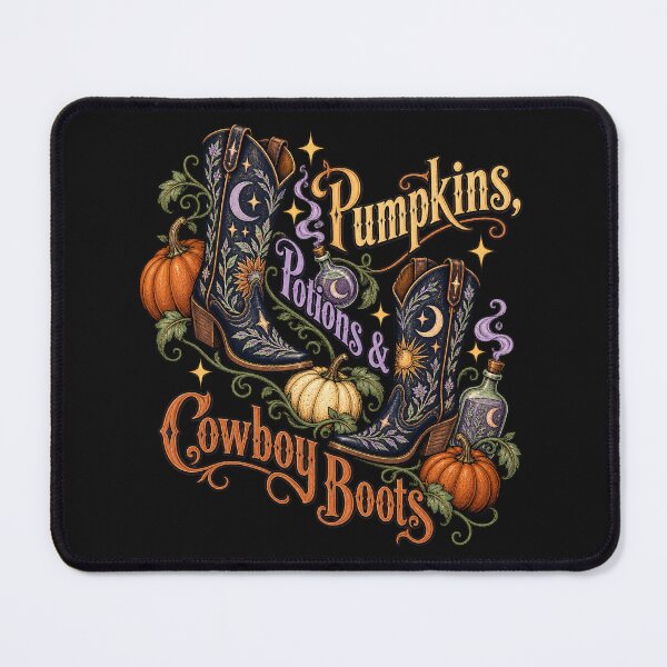 Item preview, Pumpkins, Potions & Cowboy Boots boots Halloween designed and sold by JollyNib.