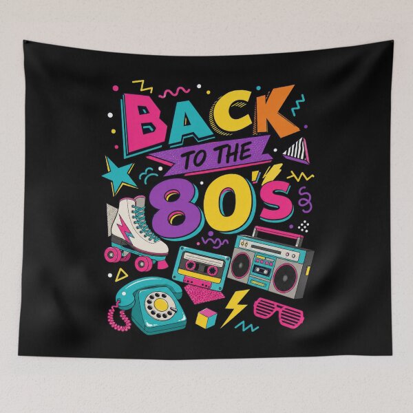 Item preview, Back to the 80s Retro Nostalgic Illustration designed and sold by MarlaMaloneShop.